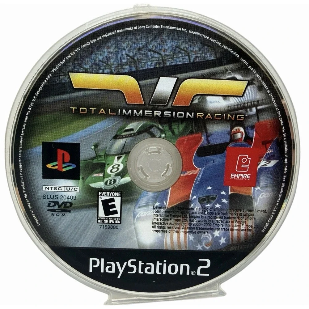 Total‎ Immersion Racing Sony Playstation 2 PS2 Game Disc Only